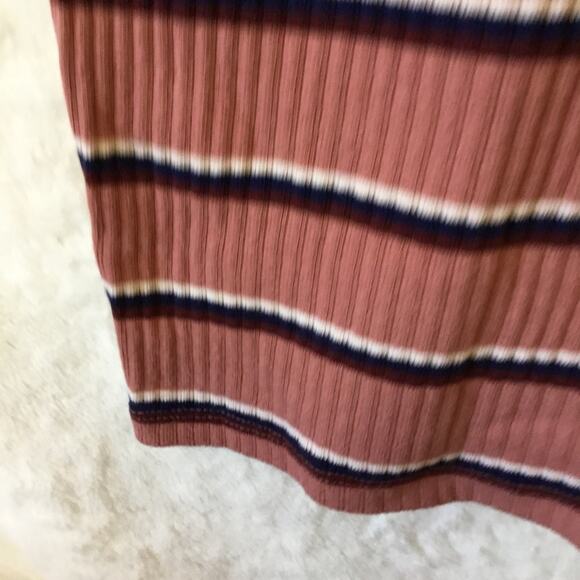 Forever 21 Dusty Pink mixed Striped T-shirt Dress - Picture 7 of 9